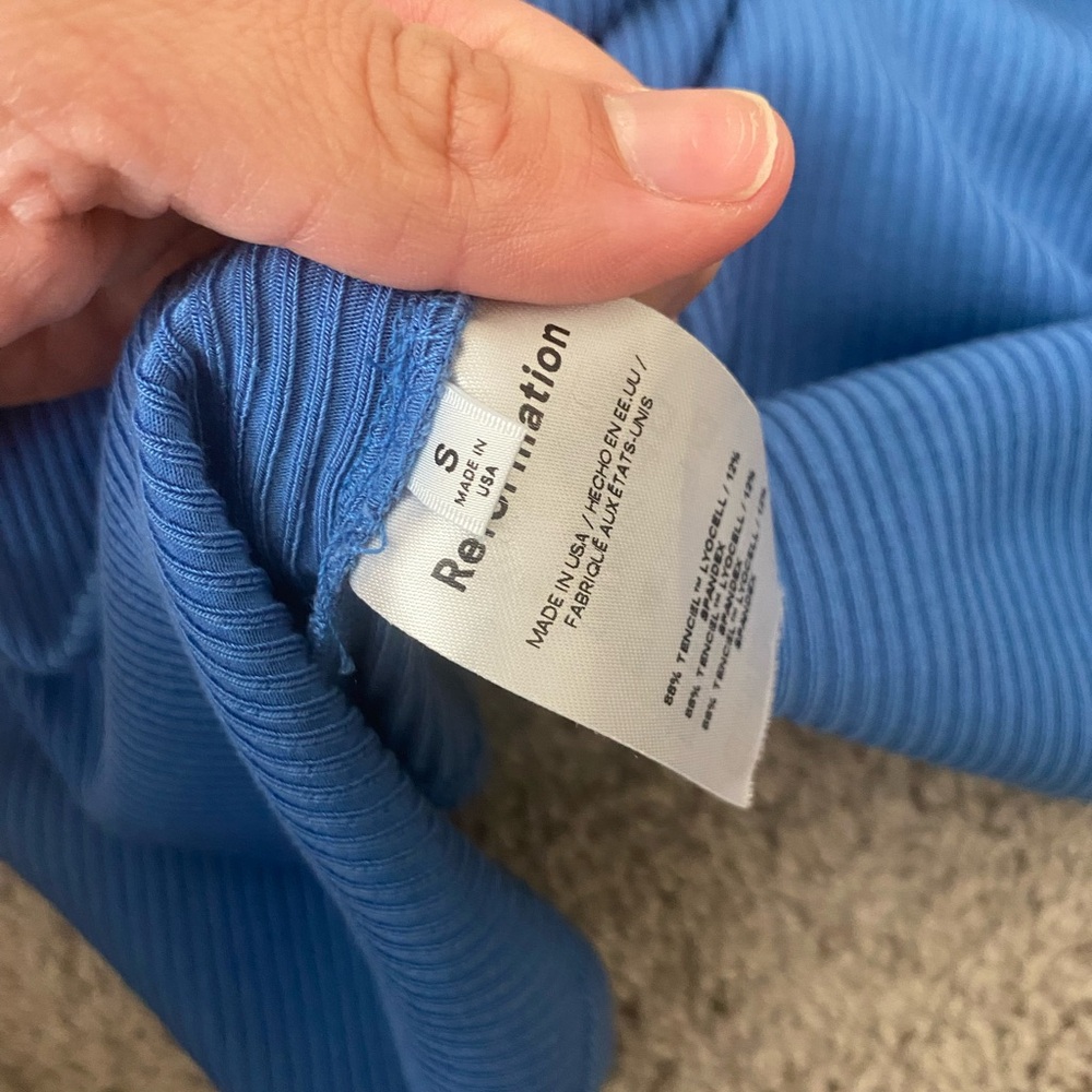 Reformation Cassi Sky Blue Midi Dress - Picture 7 of 7